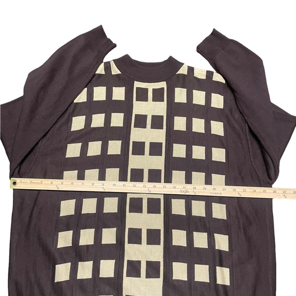 Brown Checkered Wool Sweater - Picture 8 of 9